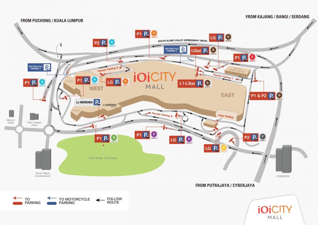 Parking Zones in IOI City Mall