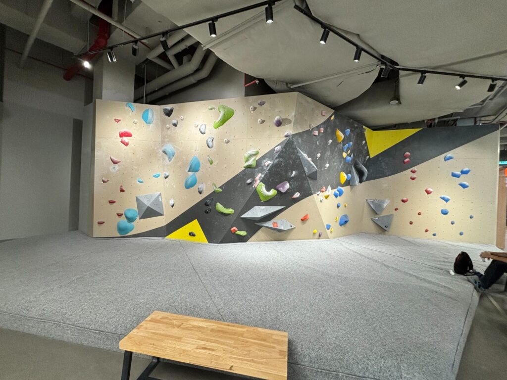 Climbing Wall at at BUMP Bouldering