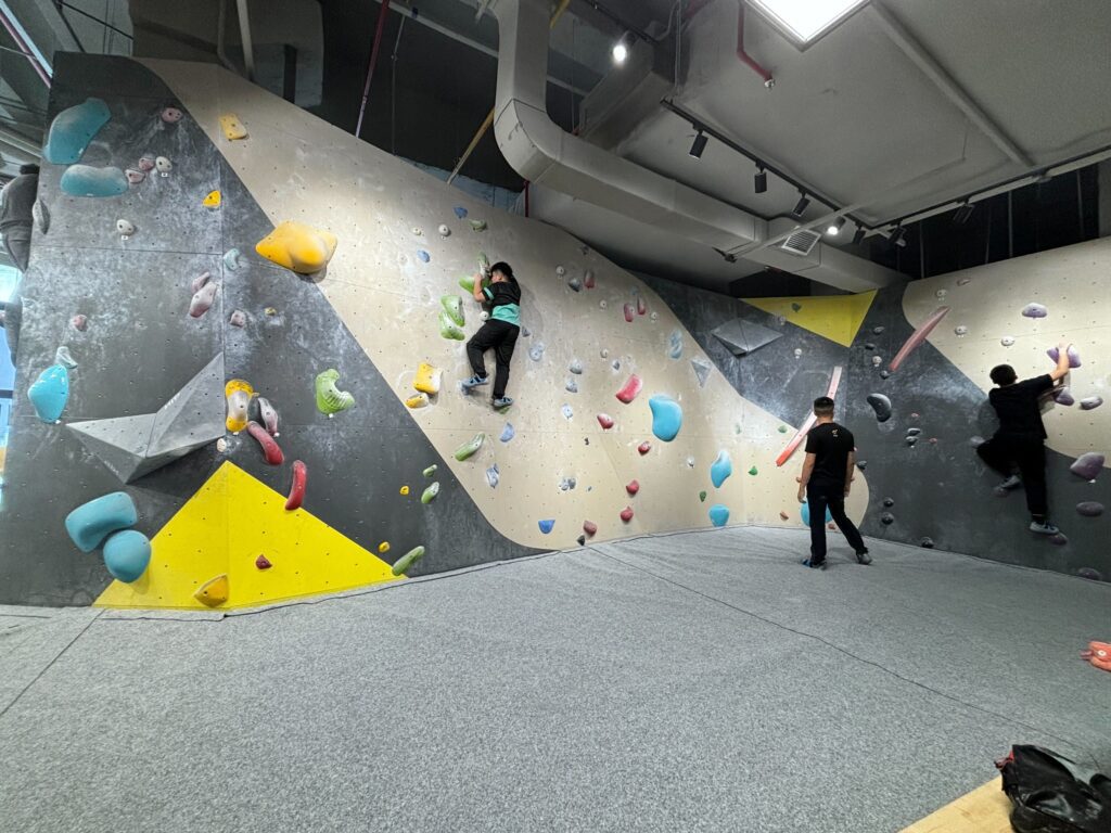 Climbing Wall at at BUMP Bouldering