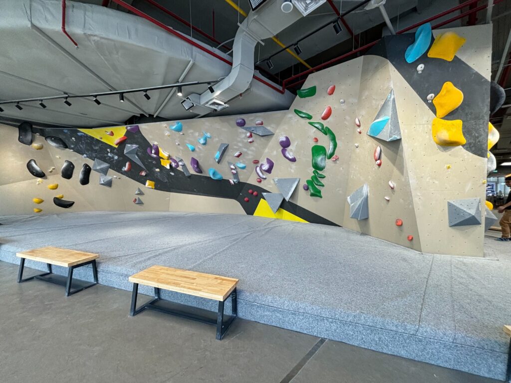 Climbing Wall at at BUMP Bouldering