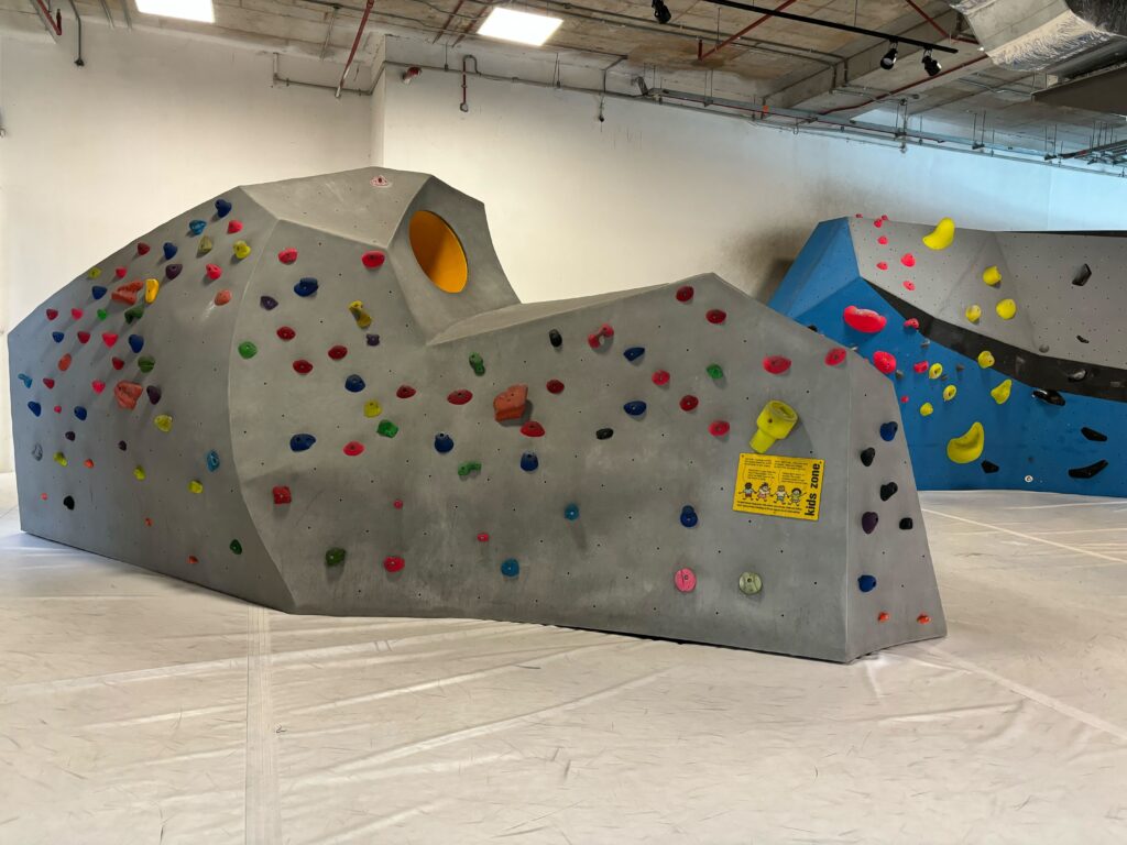 Climbing wall at Camp5 Eco City