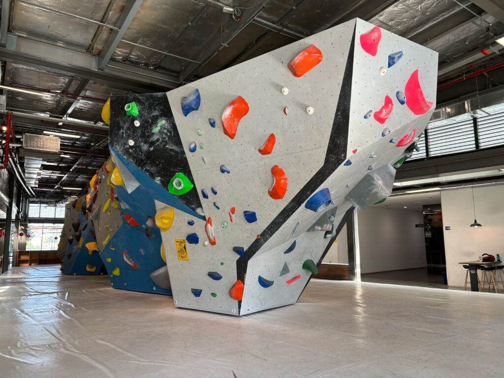 Climbing wall at Camp5 Eco City