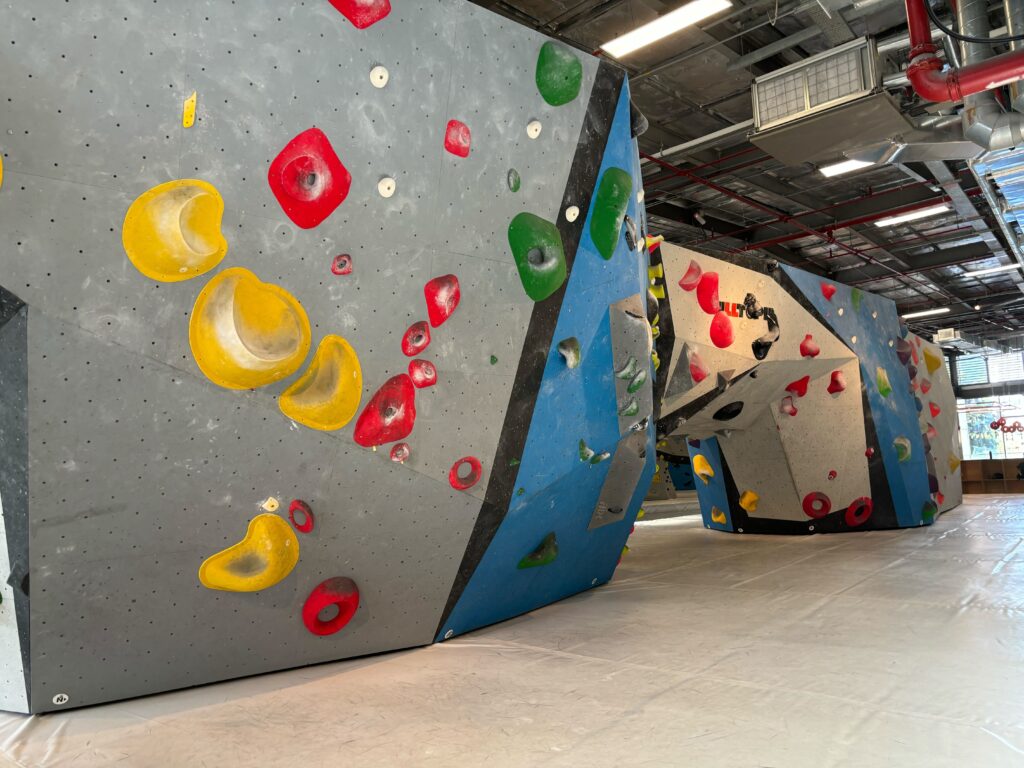 Climbing wall at Camp5 Eco City