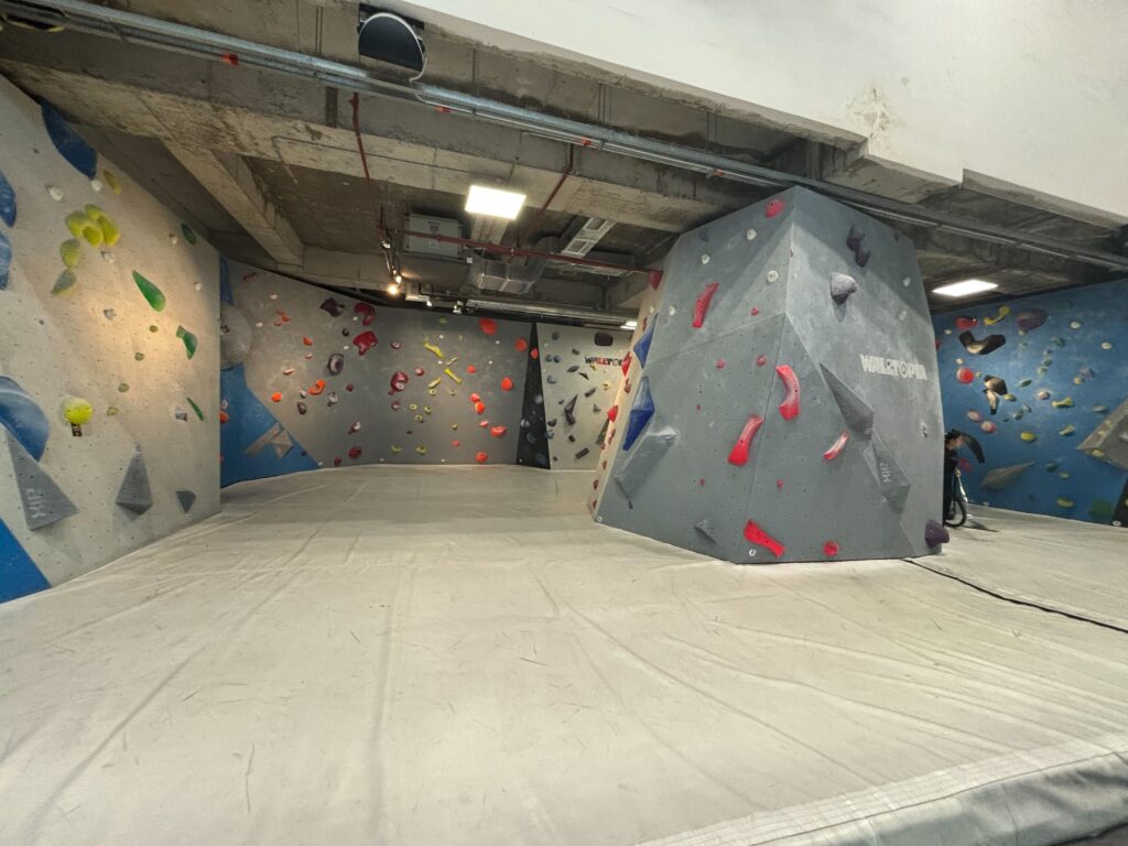 Climbing wall at Camp5 Eco City