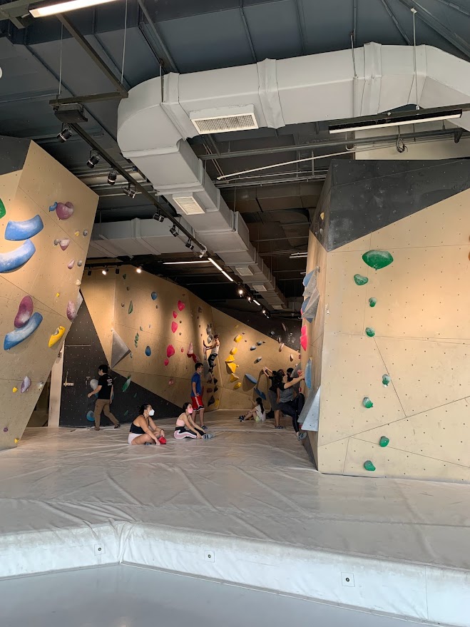 Climbing walls at BUMP Bouldering Jaya One