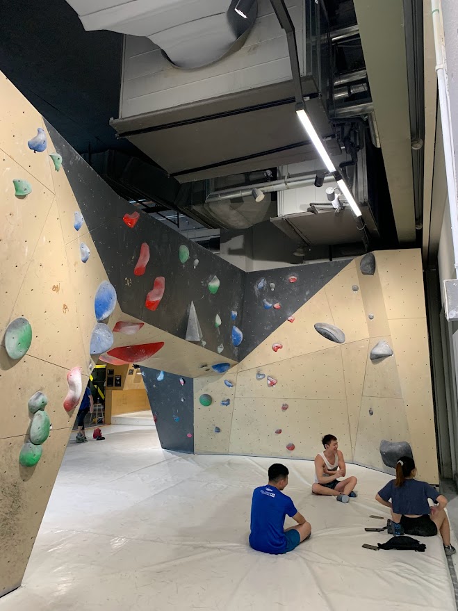 Climbing walls at BUMP Bouldering Jaya One