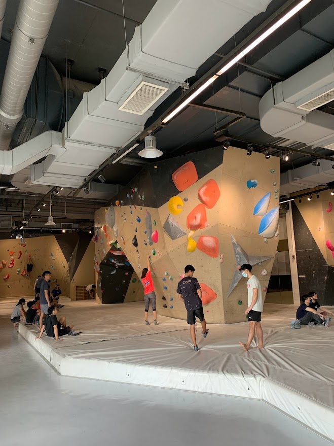 Climbing walls at BUMP Bouldering Jaya One