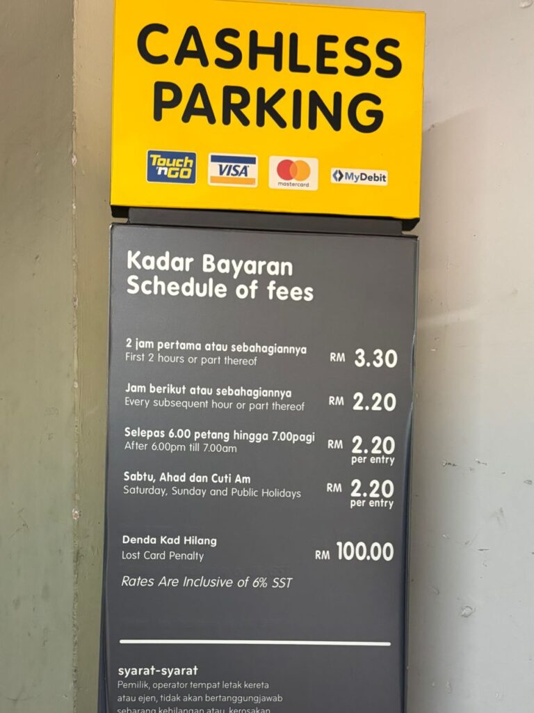 Jaya One Parking Rates