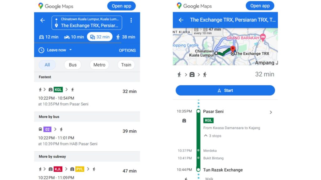 types of public transport in kuala lumpur and malaysia