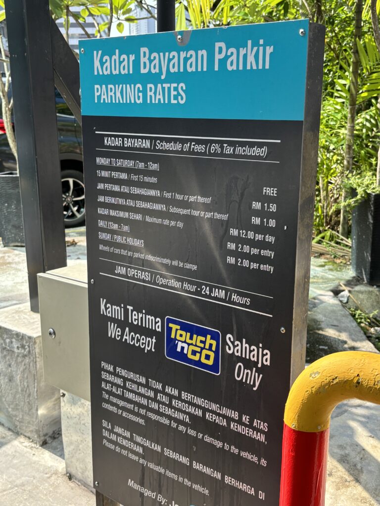 Faber Plaza Taman Desa Parking Rate