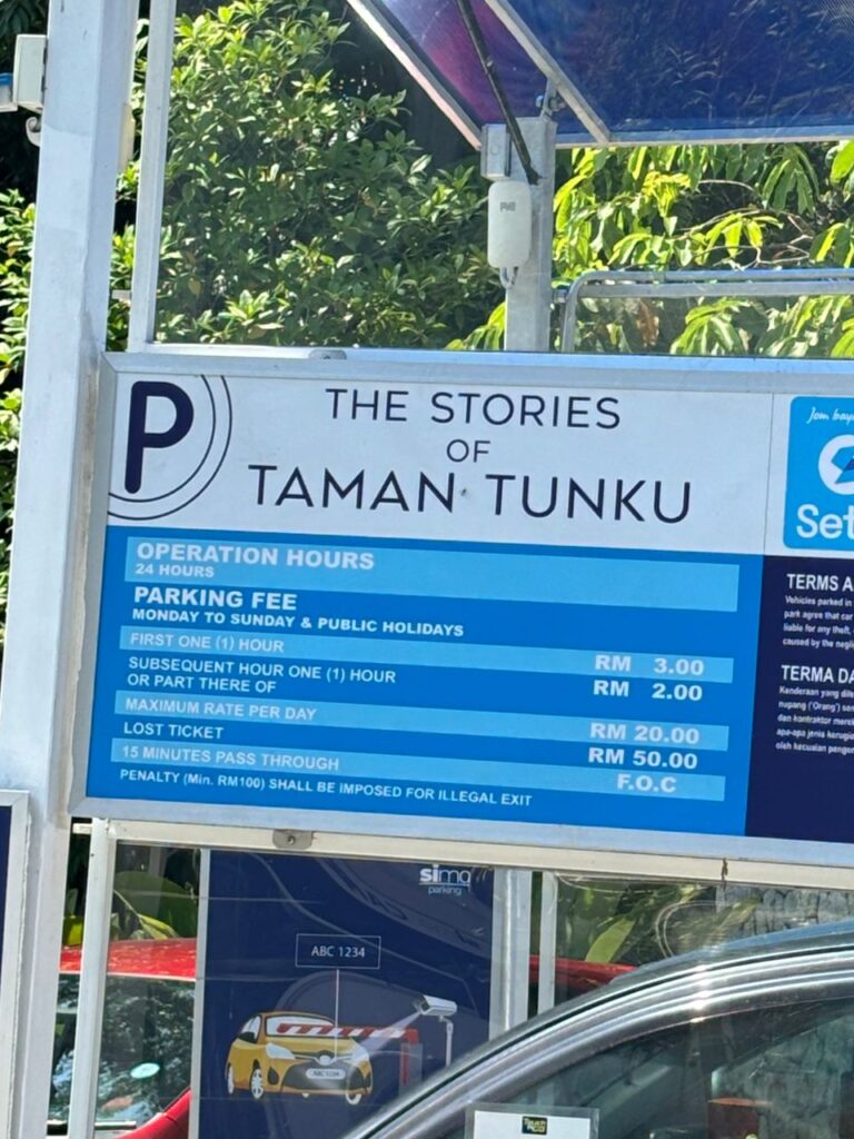 The Stories Bukit Tunku Parking Rate